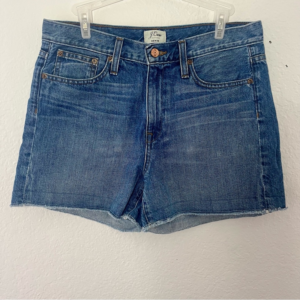 J. Crew High Rise Boyfriend Denim/ Jean Shorts Size 28